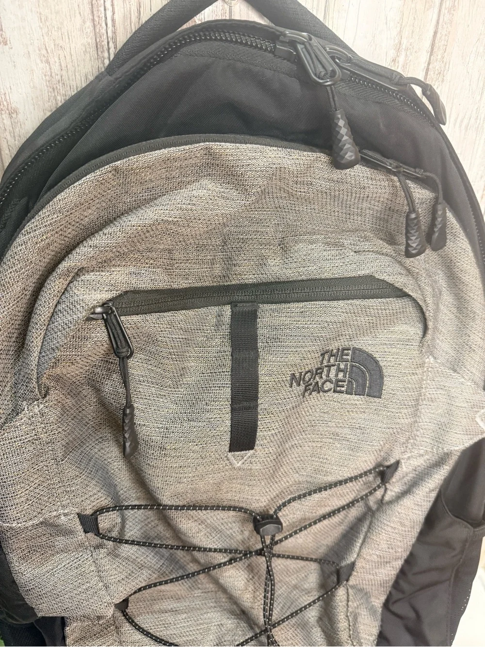 The North Face Borealis Backpack in Black with Copper Accents